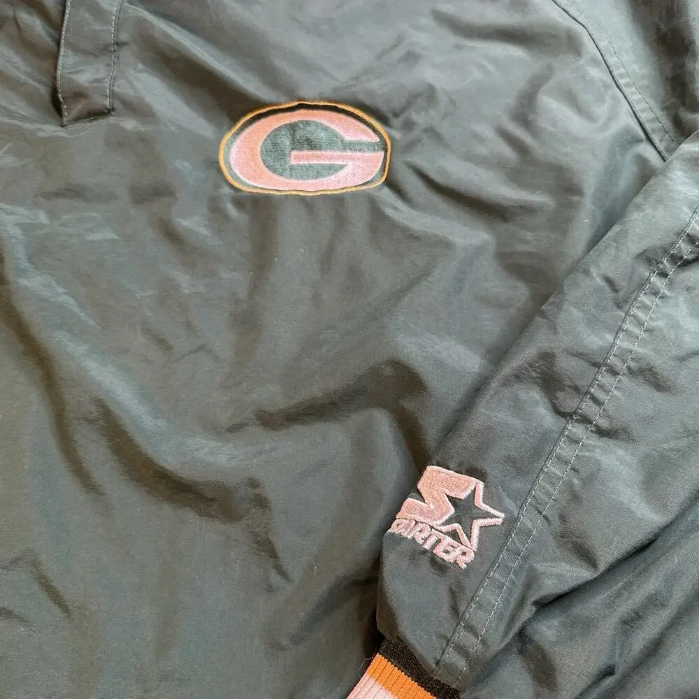 Vintage 90s NFL ProLine Starter Green Bay Packers Windbreaker Pullover Size L